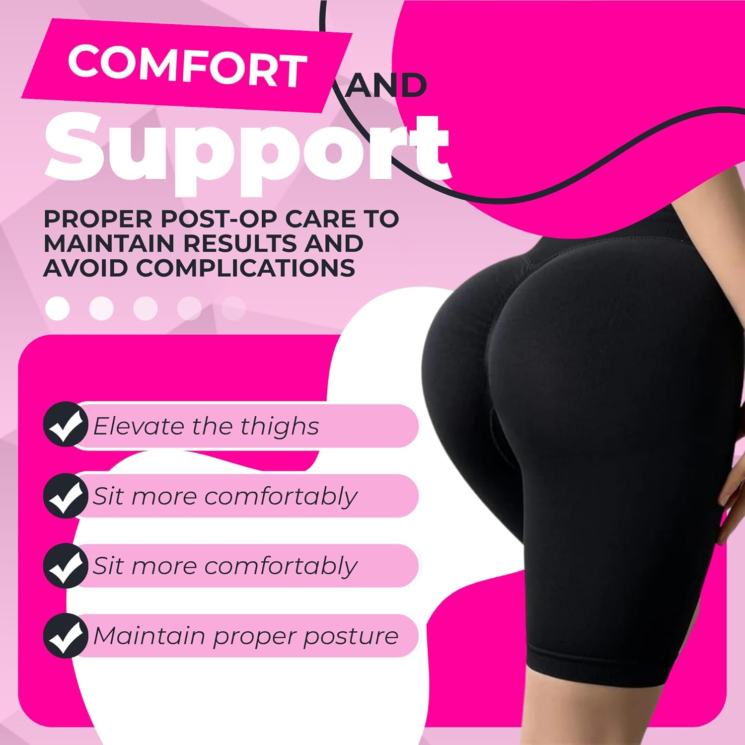 BBL Pillow + Compression Kit | 6-Piece Recovery Bundle with Boards & Lipo Foam 