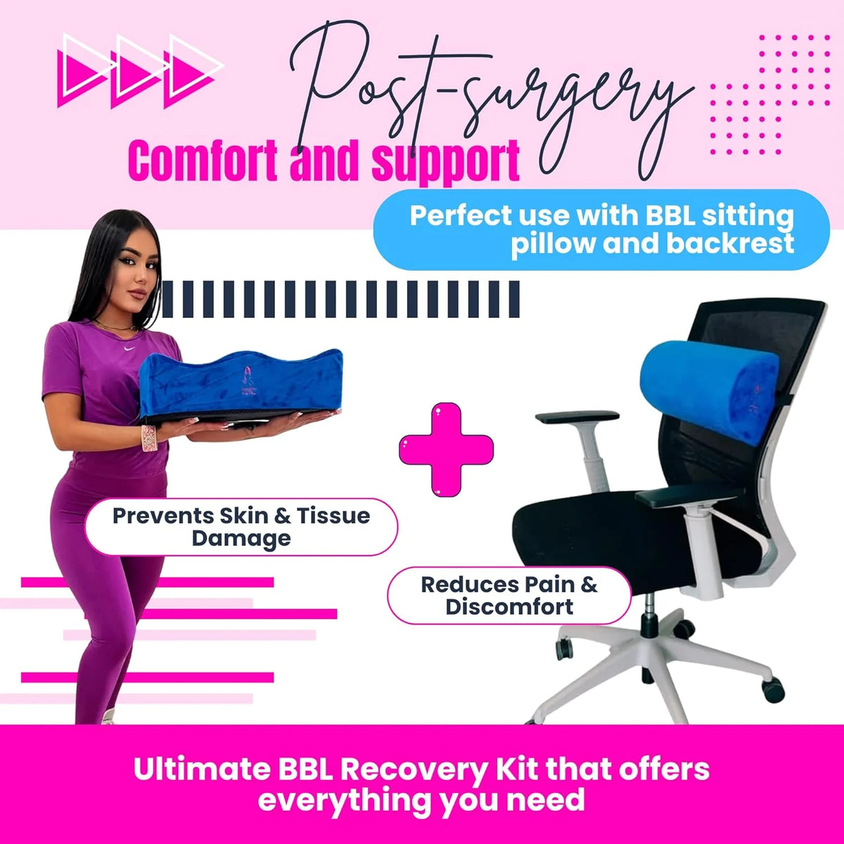 BBLPillowAfterSurgerywithDetachableBackSupportPillow_BBLPostSurgerySuppliesandLumbarPillow 