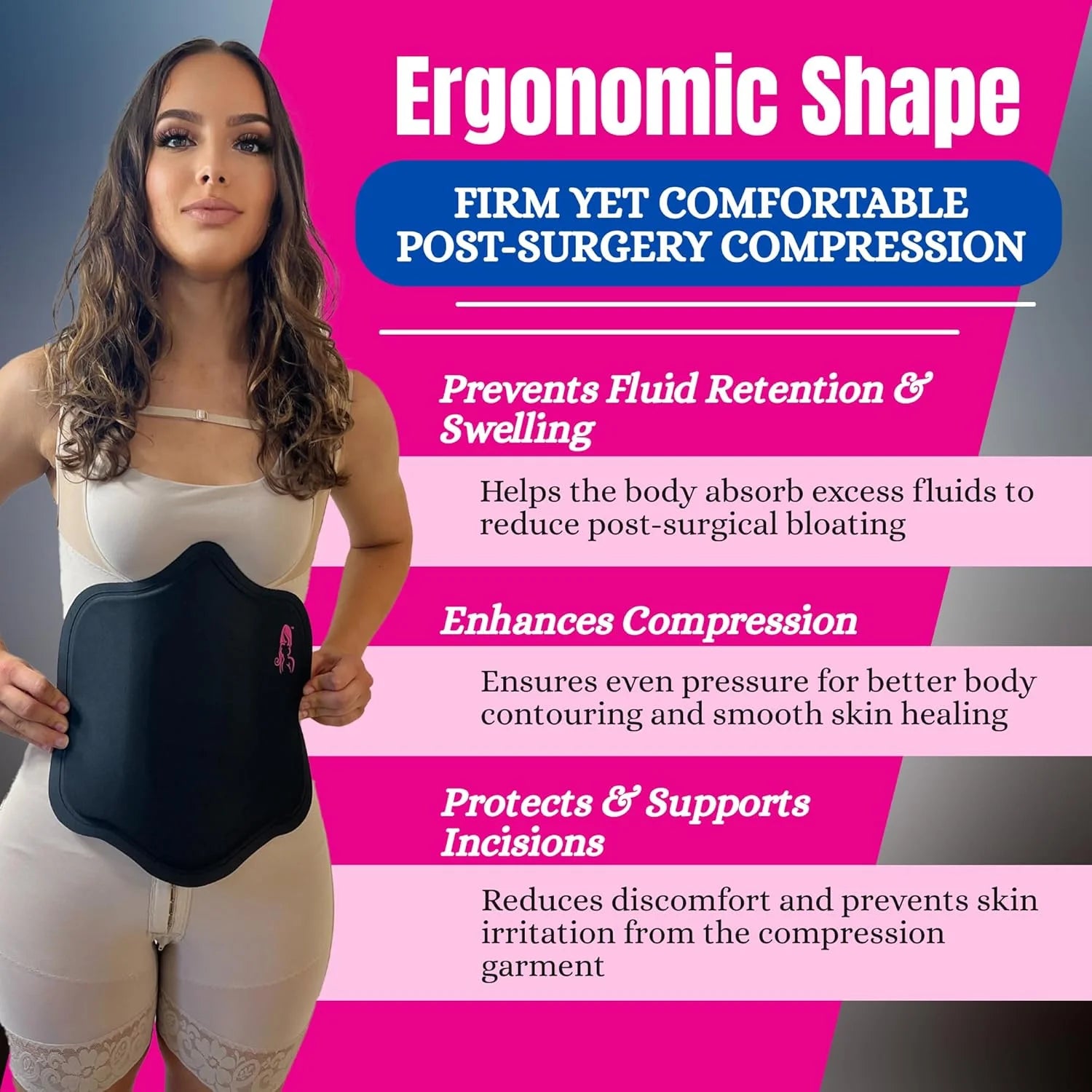 BBL Pillow + Compression Kit | 6-Piece Recovery Bundle with Boards & Lipo Foam 