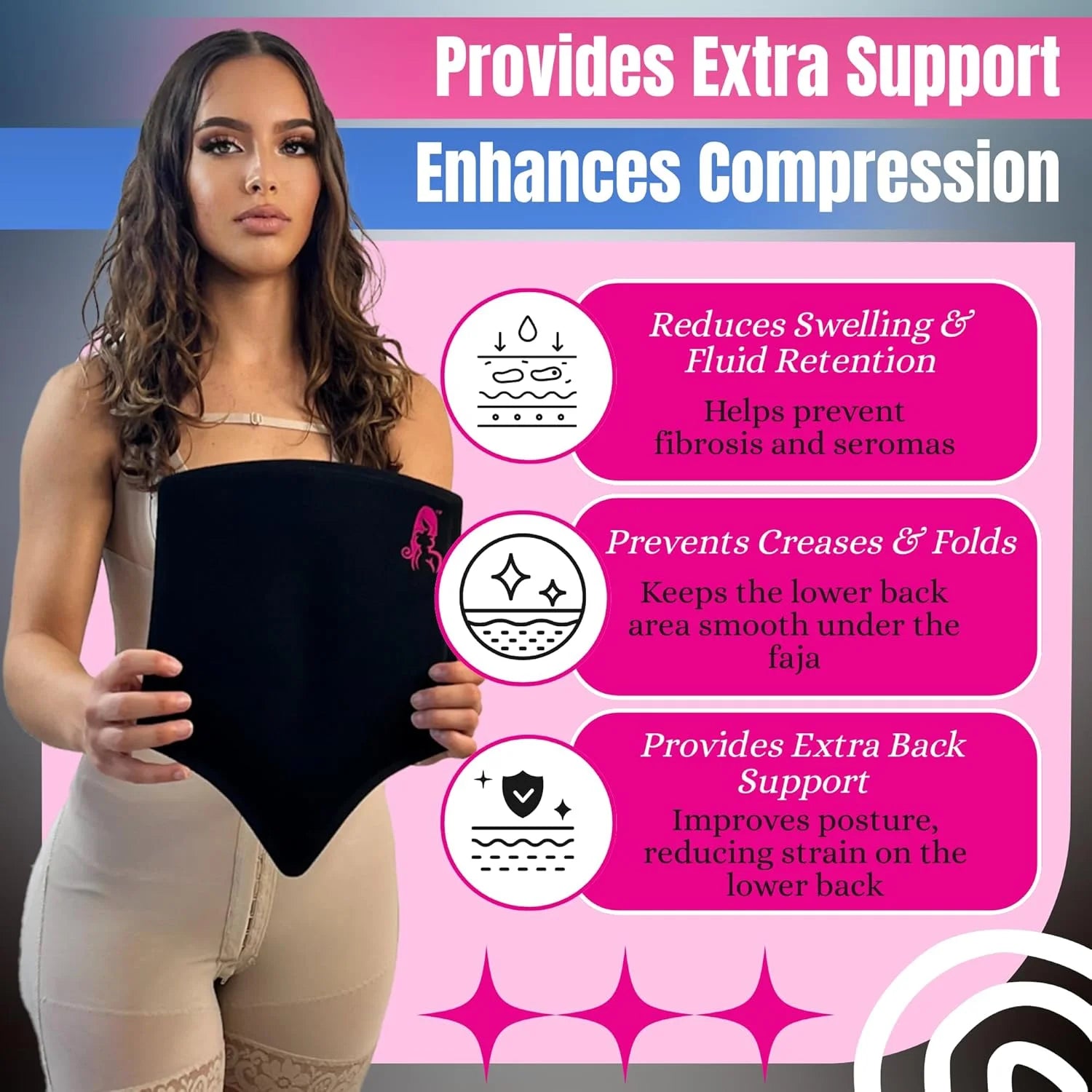 BBL pillow for car 7-Piece BBL Pillow Recovery Bundle with ab Boards backboard & Lipo Foam female pee device tabla para drenaje linfático Blue