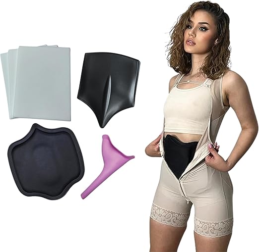 4-Piece Lipo Foam & Compression Kit | Post-Surgery Kit with Boards