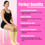 BBL post-op zipper compression stockings lifestyle photo beige 