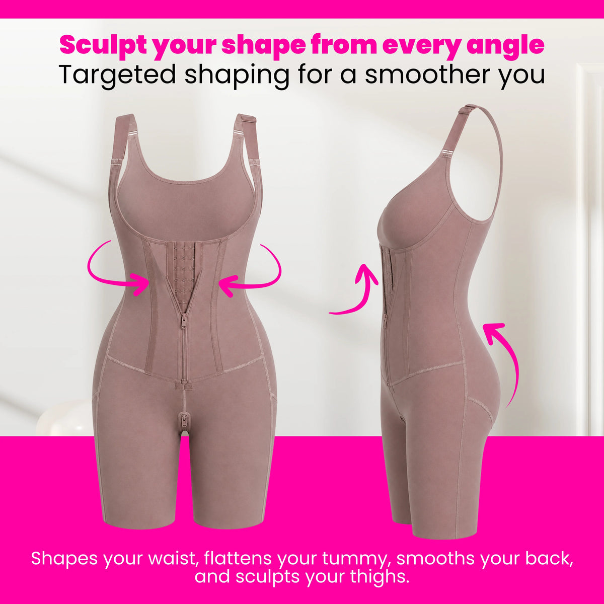Fajas Colombianas post-surgery bodysuit made with breathable nylon spandex fabric for all-day comfort and compression