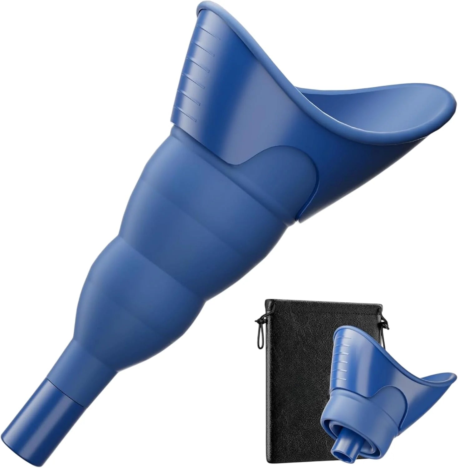Collapsible female urinal common uses – travel, camping, post-surgery recovery, bedridden care, and emergencies Blue #Blue