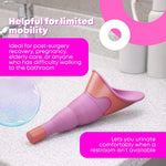 Women's collapsible urinal funnel package contents – includes pee funnel device and travel carry pouch pink 