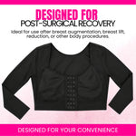 Post-surgery arm compression sleeve benefits – reduces swelling, improves posture, gentle upper body compression, all-day comfort