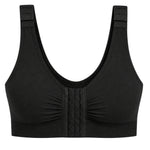 Beige compression bra garment on a white background