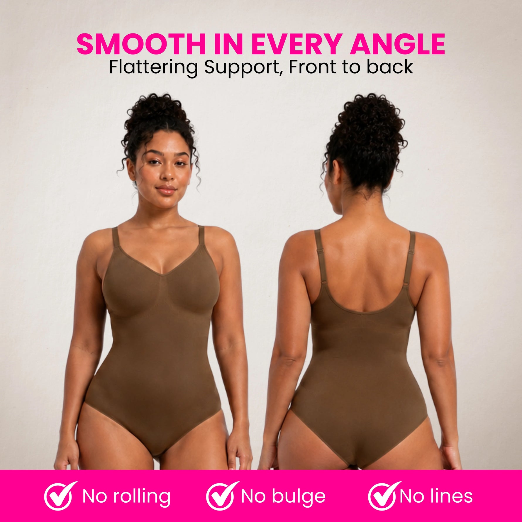 Women's seamless shapewear bodysuit — all-in-one shaping solution with posture support, tummy control, and lift
